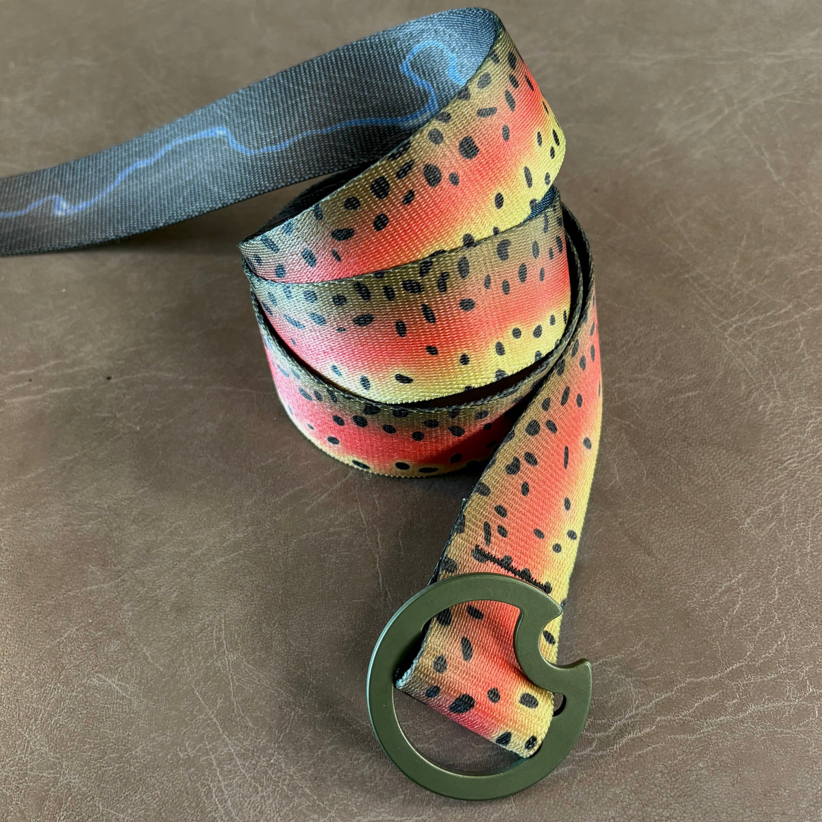 DRIFT BELT RAINBOW TROUT - REVERSIBLE (OLIVE BUCKLE)